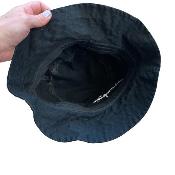 Champion Bucket Hat Unisex Black Embroidered 100% Cotton Size S/M - Picture 2 of 4